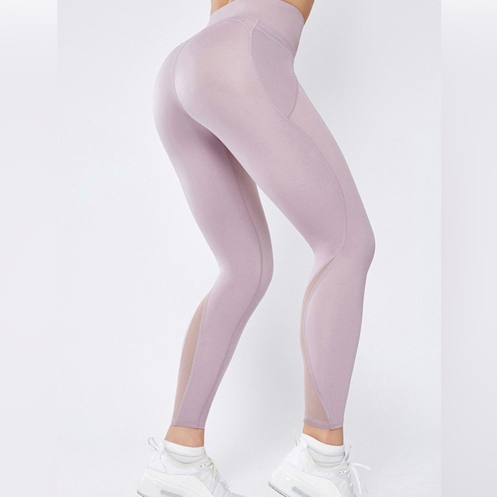 Astoria LUXE Mesh Full Length Legging- Mauve
